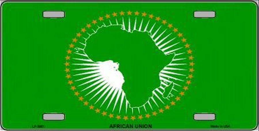 AFRICAN UNION FLAG Metal License Plate Sign Novelty Vanity