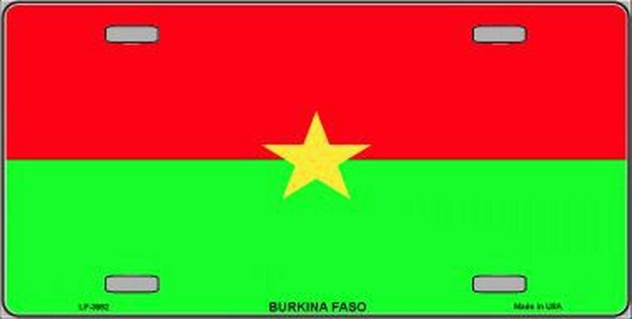 BURKINA FASO FLAG Metal License Plate Sign Novelty Vanity Craft Supply