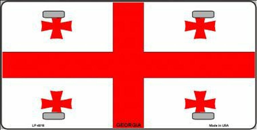 GEORGIA FLAG Metal License Plate Sign Novelty Vanity