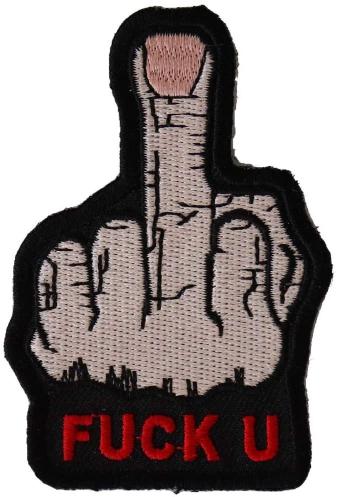 FUCK U Middle Finger Patch - Funny Embroidered Patch Appliqué