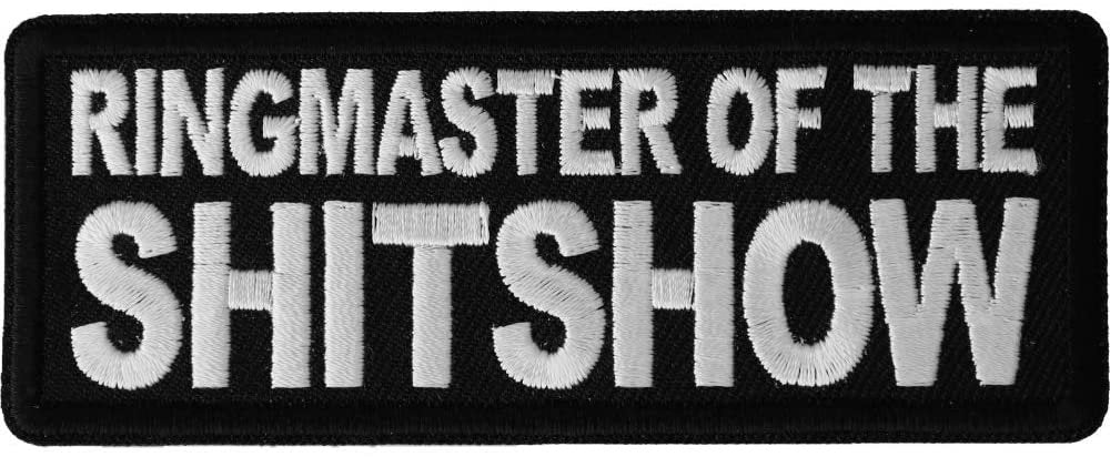 Ringmaster of the Shitshow Funny Biker Motorcycle Embroidered Patch Craft Supply