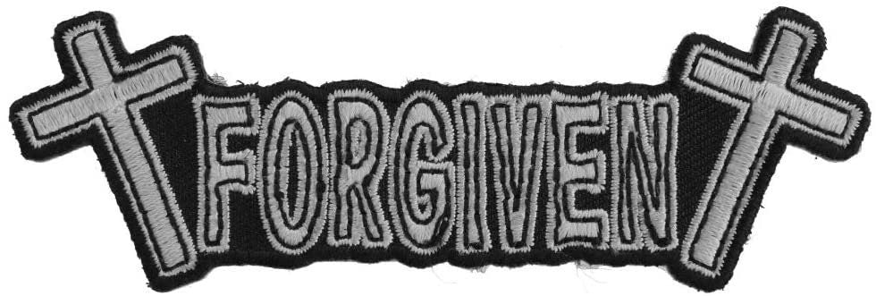 FORGIVEN Christian Biker Patch - Embroidered Patch Appliqué Craft Supply