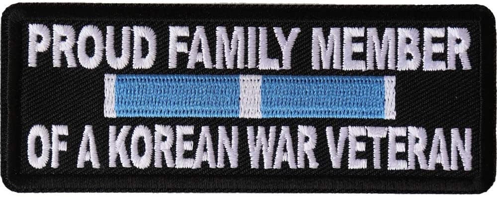 Proud Family Member of a Korean War Veteran Patch - Ribbon United States Military Embroidered Patch
