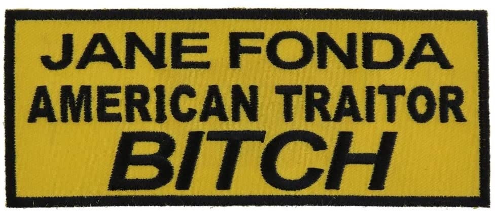 JANE FONDA American Traitor Bitch Patch - United States Military Embroidered Patch