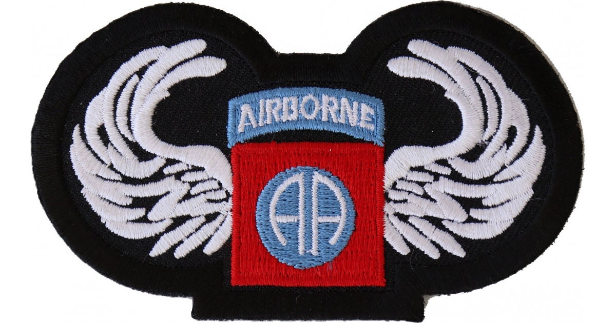82nd Airborne Division U.S. Army Wings Patch - Air Assault United States Army Airborne Division Paratroopers