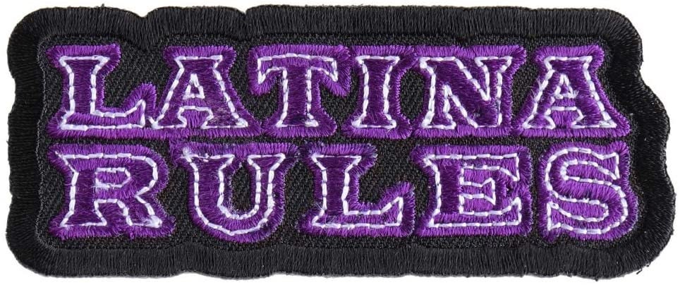 Latina Rules Patch - Funny Embroidered Patch Appliqué