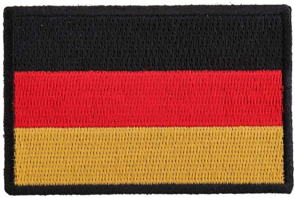 GERMAN Flag Patch - Germany Country Flag Embroidered Patch Appliqué