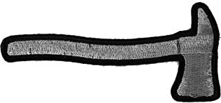 Firefighter Axe in Silver Patch - Embroidered Patch Applique