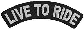 LIVE TO RIDE Rocker Biker Motorcycle Embroidered Patch Craft Supply