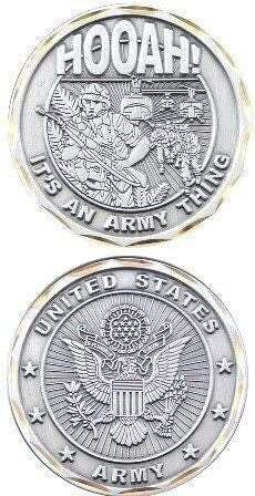 HOOAH Its An Army Thing Challenge Coin - United States Army Military Good Luck Double Sided Collectible Challenge Coin