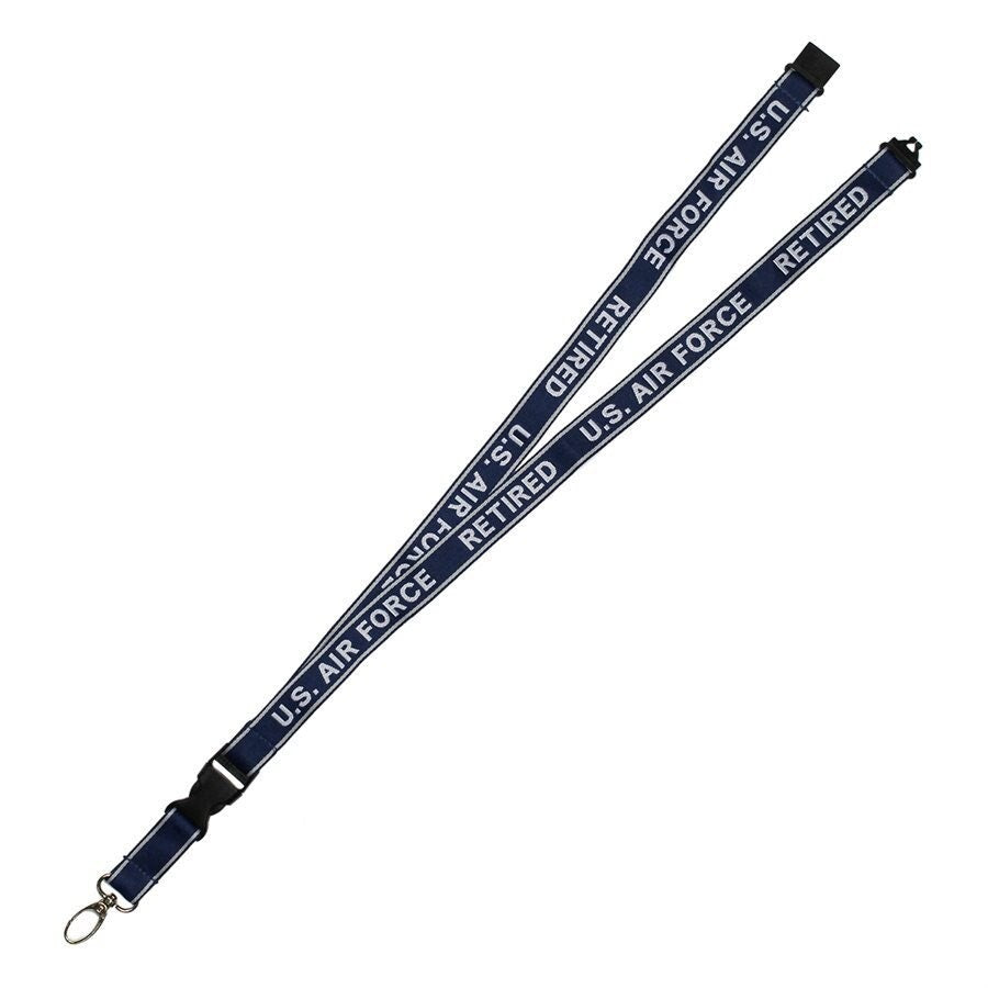 U.S. Air Force Retired Lanyard W/detachable Buckle - United States Air Force Retired Keychain Lanyard USAF Keyring Keyfob Craft Supply