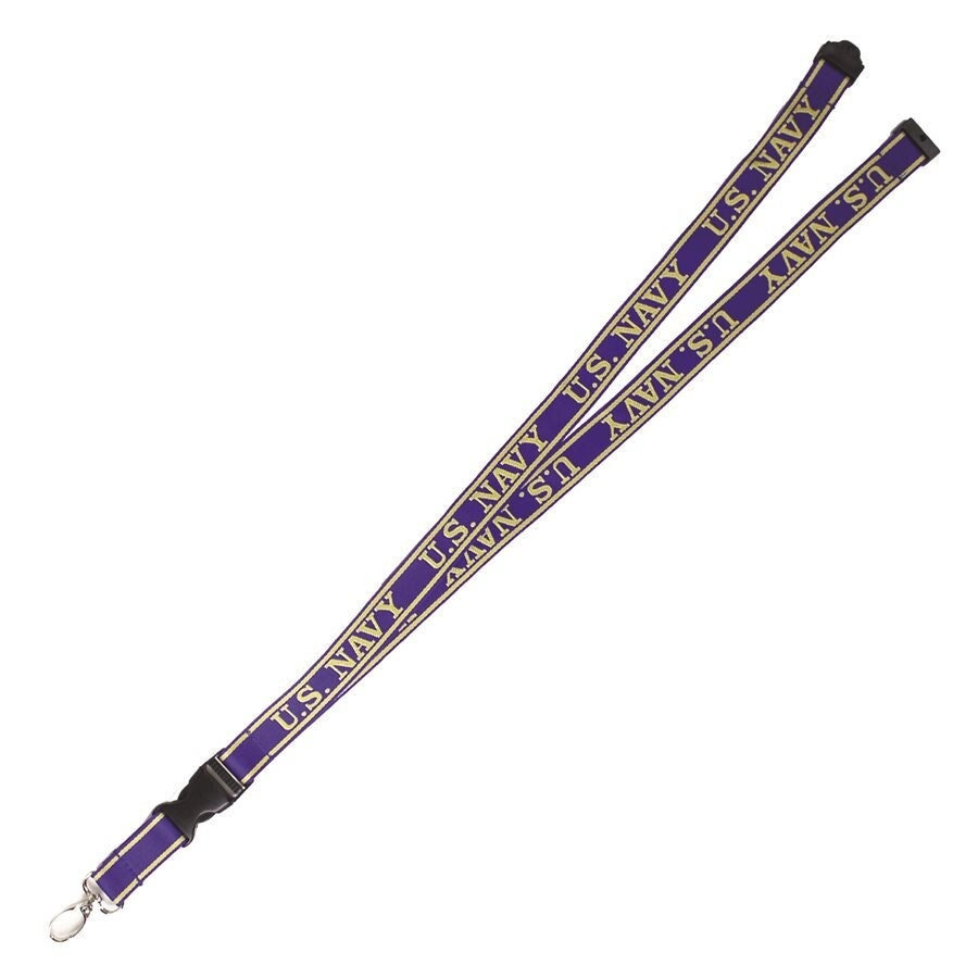 U.S. Navy Lanyard W/detachable Buckle - United States Navy Keychain Lanyard USN Keyring Keyfob Craft Supply