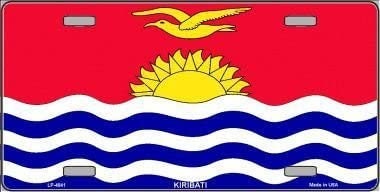 KIRIBATI Flag Metal License Plate Sign Novelty Vanity