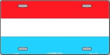 LUXEMBOURG Flag Metal License Plate Sign Novelty Vanity