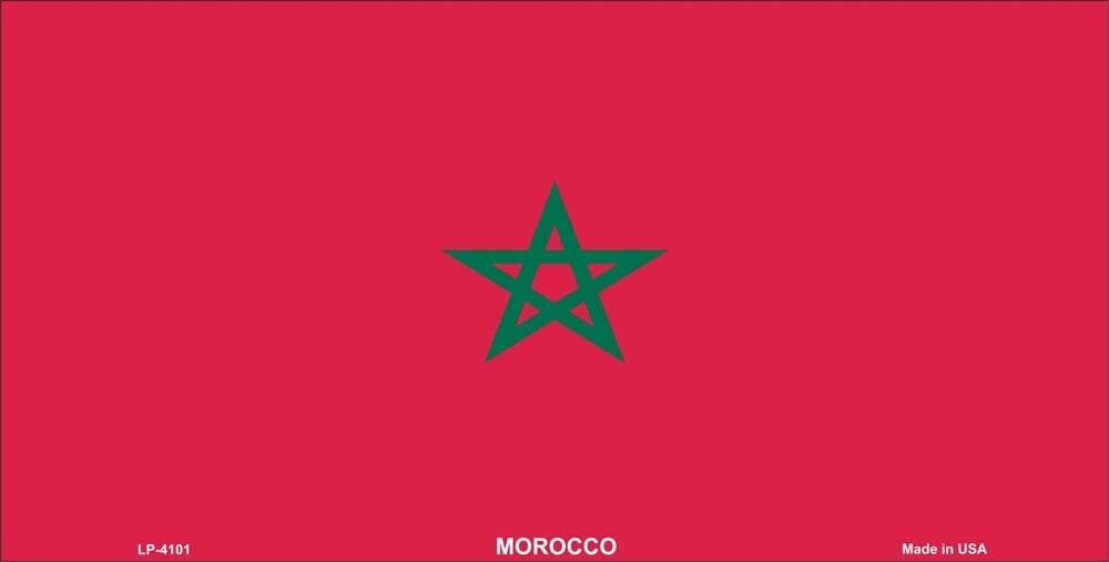 MOROCCO Flag Metal License Plate Sign Novelty Vanity Moroccan