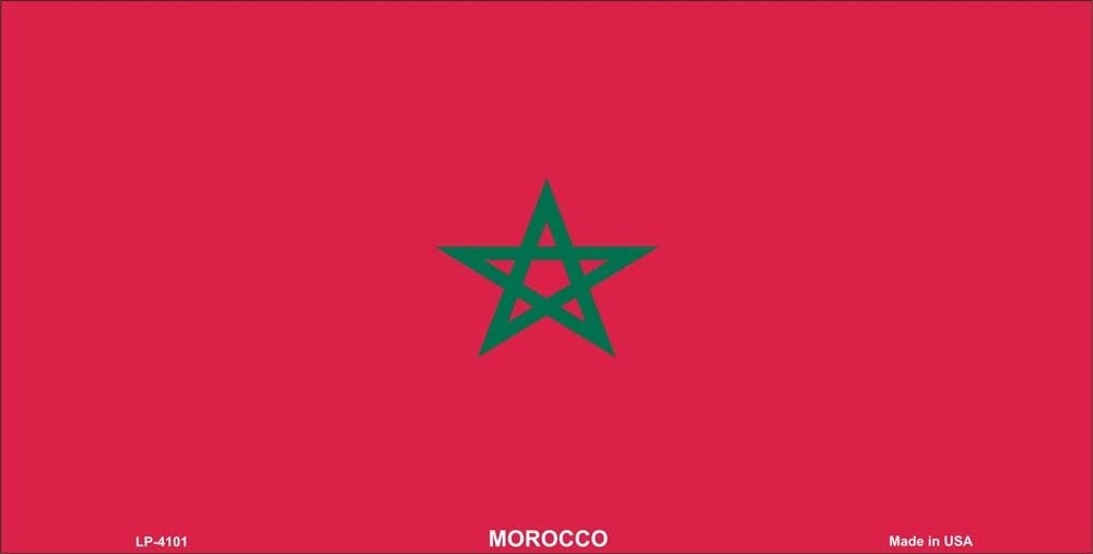 MOROCCO Flag Metal License Plate Sign Novelty Vanity Moroccan Craft Supply