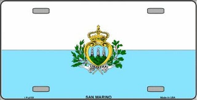 SAN MARINO Flag Metal License Plate Sign Novelty Vanity