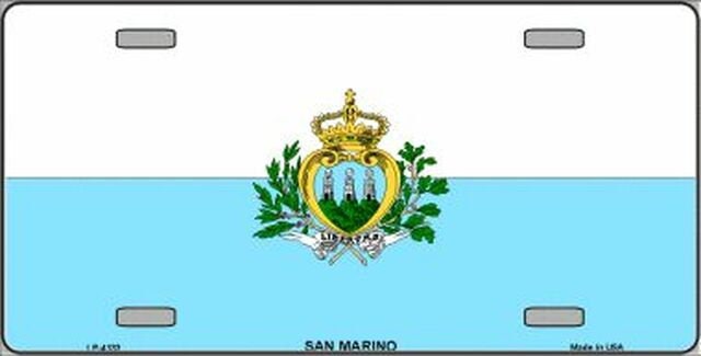 SAN MARINO Flag Metal License Plate Sign Novelty Vanity Craft Supply
