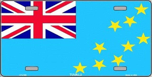 TUVALU Flag Metal License Plate Sign Novelty Vanity Tuvaluan Island Country