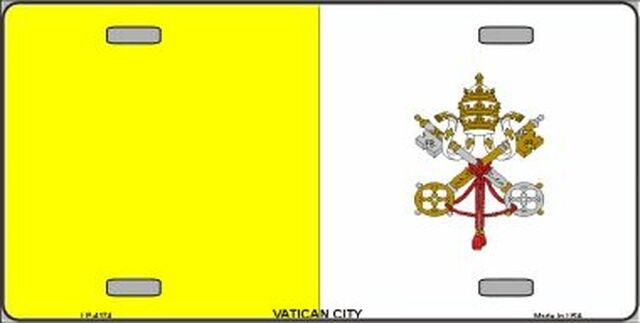 VATICAN CITY Flag Metal License Plate Sign Novelty Vanity