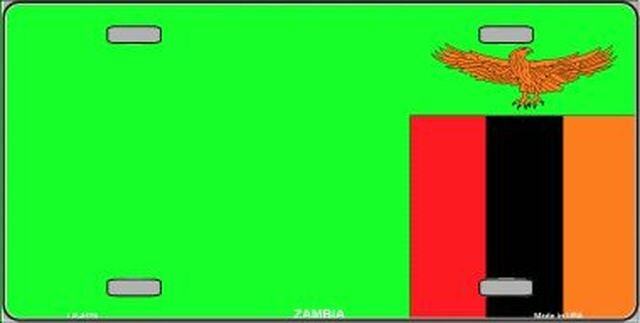 ZAMBIA Flag Metal License Plate Sign Novelty Vanity Zambian