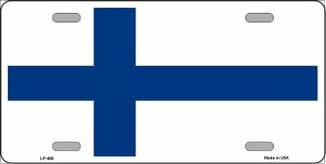 FINLAND Flag Metal License Plate Sign Novelty Vanity