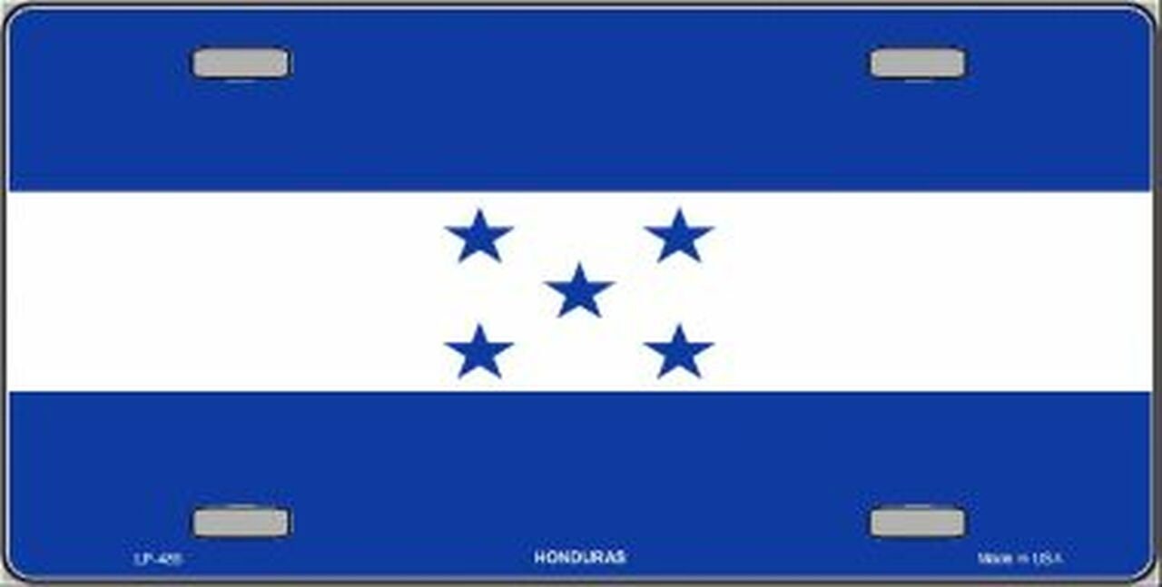 HONDURAS Flag Metal License Plate Sign Novelty Vanity Hondurans