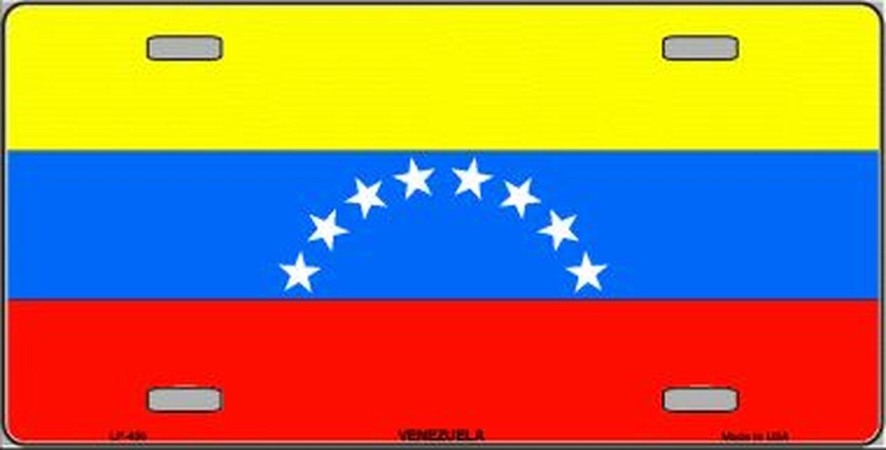 VENEZUELA Flag Metal License Plate Sign Novelty Vanity Venezuelans Craft Supply
