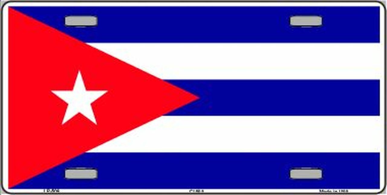CUBA Flag Metal License Plate Sign Novelty Vanity Cuban Craft Supply