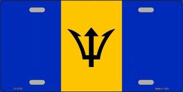 BARBADOS Flag Metal License Plate Sign Novelty Vanity Barbadian