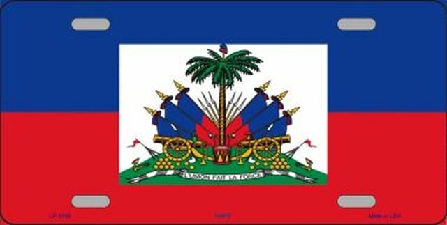 HAITI Flag Metal License Plate Sign Novelty Vanity Haitian
