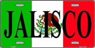 JALISCO Mexico Background Metal License Plate Sign Novelty Vanity