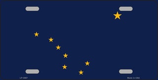 ALASKA State Flag Metal License Plate Sign Novelty Vanity