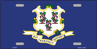 CONNECTICUT State Flag Metal License Plate Sign Novelty Vanity