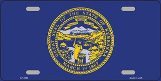 NEBRASKA State Flag Metal License Plate Sign Novelty Vanity