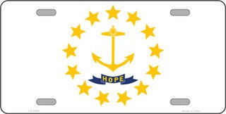 RHODE ISLAND State Flag Metal License Plate Sign Novelty Vanity Craft Supply