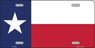 TEXAS State Flag Metal License Plate Sign Novelty Vanity Craft Supply