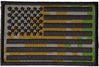 American Flag Camo Patch - Embroidered Iron on Patch - United States of America USA Flag Military