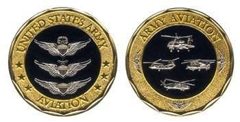 United States Army Aviation Challenge Coin - United States Army Military Good Luck Double Sided Collectible Challenge Coin