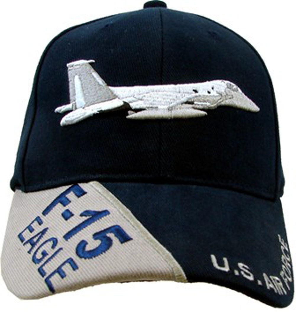 Air Force F-15 Eagle Embroidered Cap Hat - United States Air Force USAF Military McDonnell Douglas F-15 Eagle Fighter Aircraft