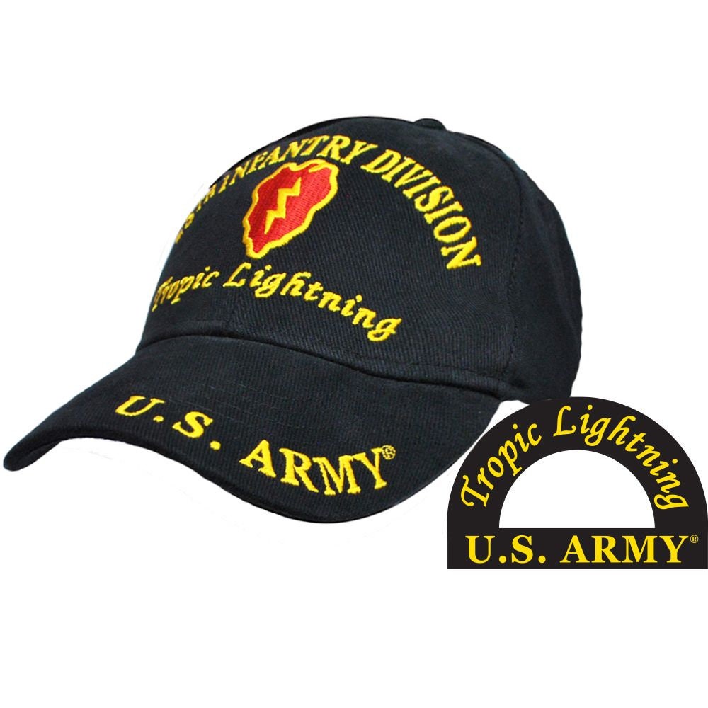 Army 25th Infantry Division Embroidered Cap Hat - United States Army Tropic Lightning Craft Supply