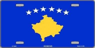 KOSOVO Flag Metal License Plate Sign Novelty Vanity