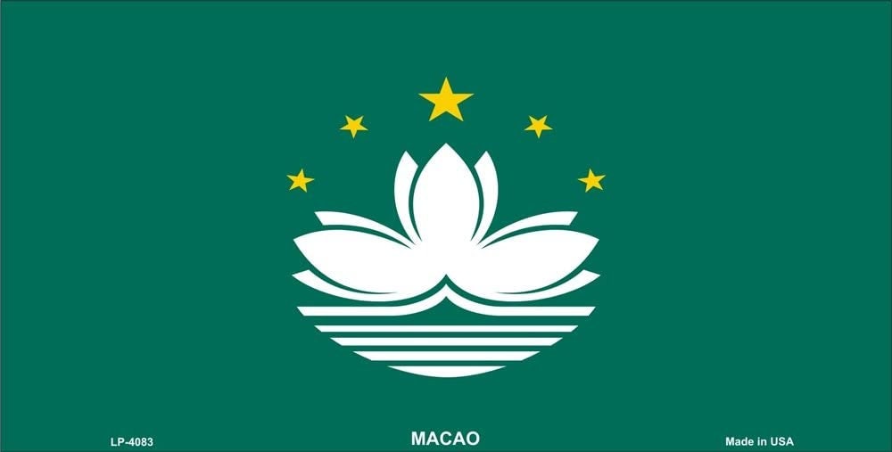 MACAO Flag Metal License Plate Sign Novelty Vanity Macau