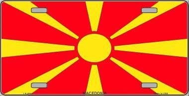 MACEDONIA Flag Metal License Plate Sign Novelty Vanity Macedonians