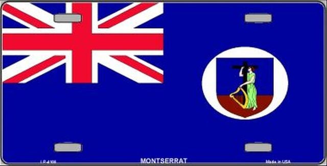 MONTSERRAT Flag Metal License Plate Sign Novelty Vanity Montserratians