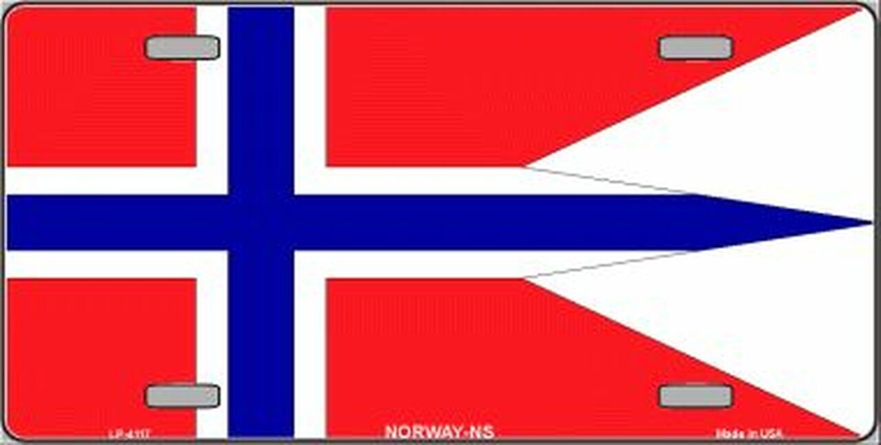 NORWAY-NS Flag Metal License Plate Sign Novelty Vanity Nasjonal Samling