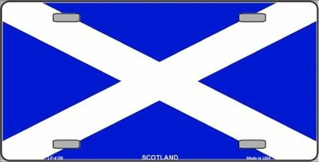 SCOTLAND Flag Metal License Plate Sign Novelty Vanity Scottish