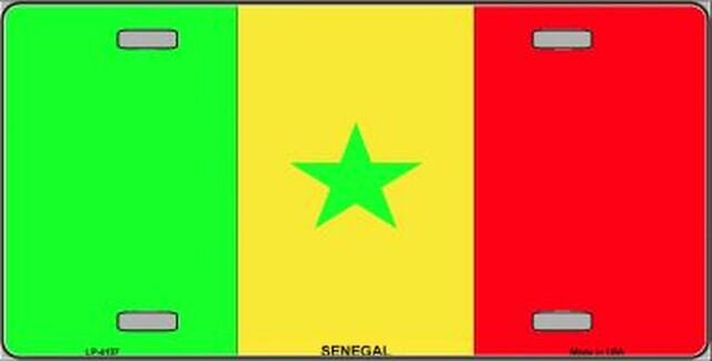 SENEGAL Flag Metal License Plate Sign Novelty Vanity Senegalese