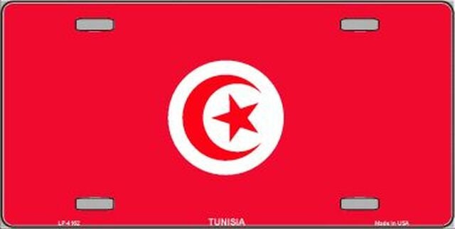 TUNISIA Flag Metal License Plate Sign Novelty Vanity Tunisian