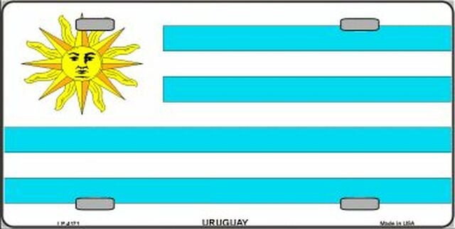 URUGUARY Flag Metal License Plate Sign Novelty Vanity Uruguayans